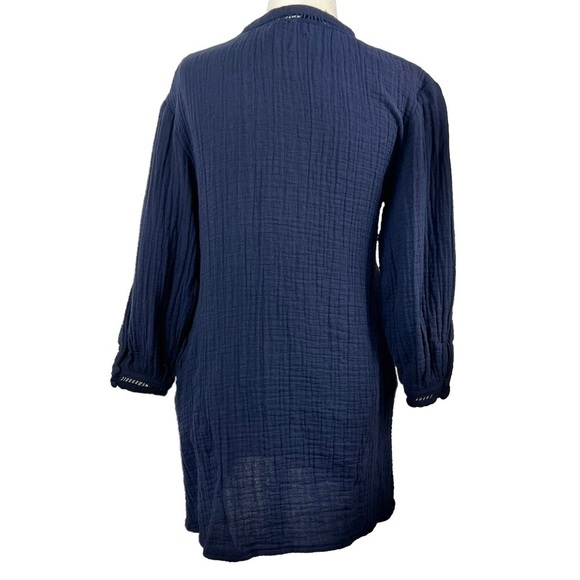 ZARA GUAZE V-NECK LONG SLEEVE PULL-OVER TUNIC/MINI DRESS - Picture 7 of 10